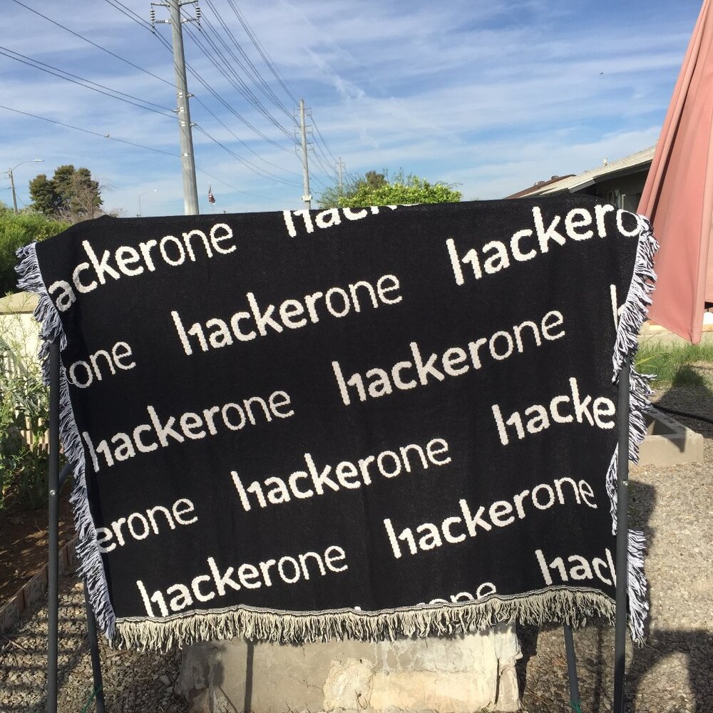 RARE HackerOne Official Woven Cotton Throw 50x70 - MINT Condition - Made in USA